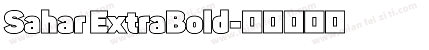 Sahar ExtraBold字体转换